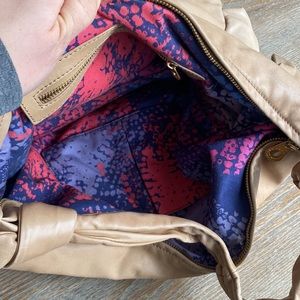 Marc marc jacobs tan cream hobo shoulder bag leather gold hardware